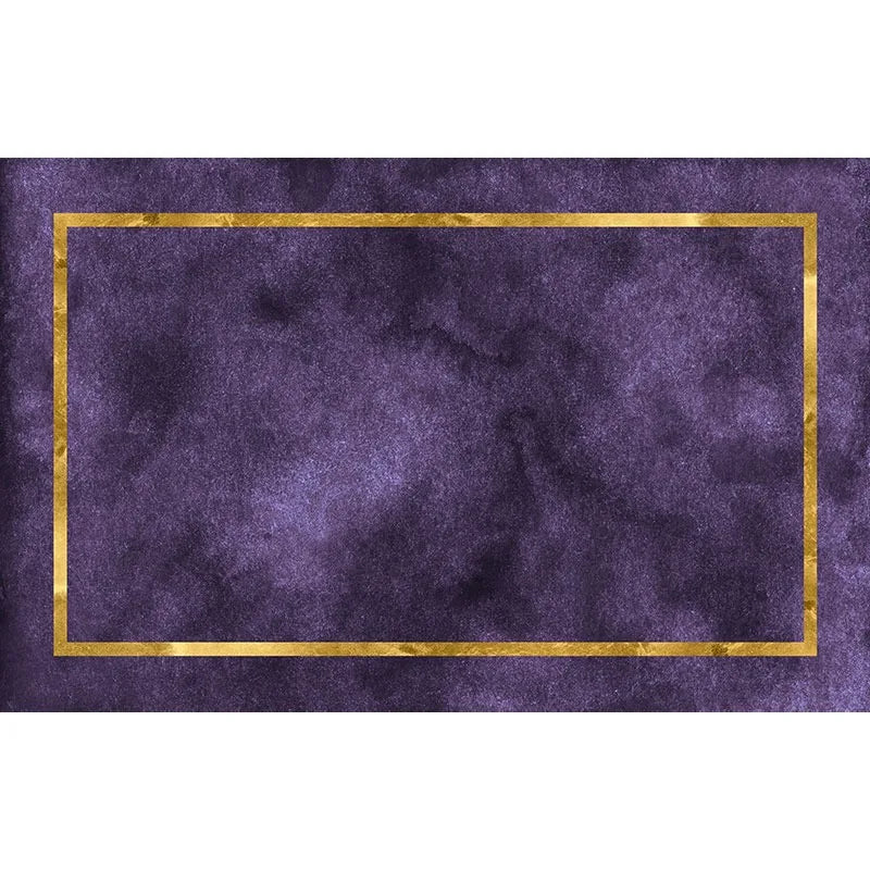 tapis violet moderne polypropylène bordure dorée texture douce 80x120cm salon chambre violet doré