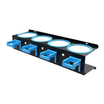 support mural bouteilles nettoyant noir clips rangement garage organisation outils