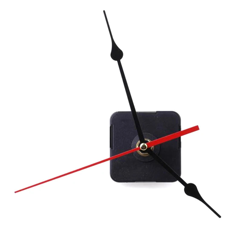 pièces horloge quartz mouvement aiguilles secondes heures minutes noires rouges industrielle utilitaire kit montage