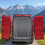 rideau porte arrière noir quilté isolation clips cordon serrage camping car moderne