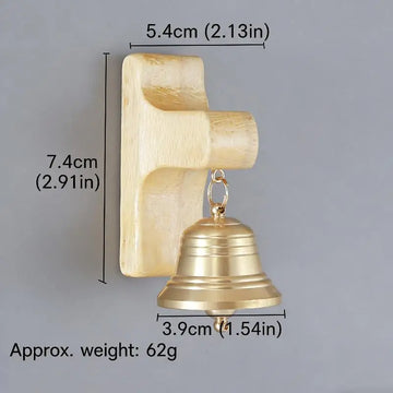 cloches dorées rondes classiques clips bois oiseau texte décoration entrée chambre nouvelleannée