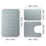 ensemble tapis bain chenille doux absorbant secage rapide motif rayures salle bain