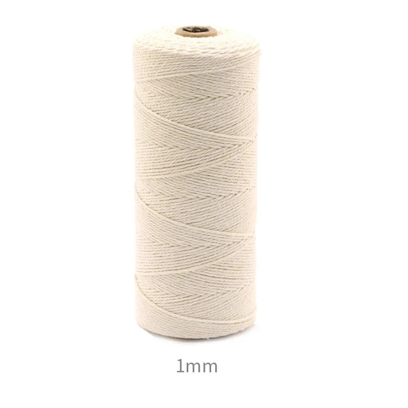 corde macramé coton blanc naturel tissage doux traditionnel artisanal 100m 200m