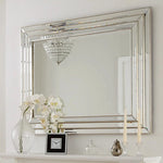 miroir argenté classique rayures horizontales vertical decoration chambre salon