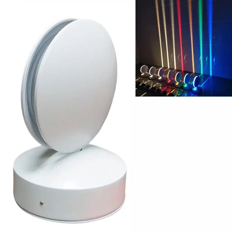 éclairage mural led moderne blanc rose rouge vert bleu jaune orange 360 degrés