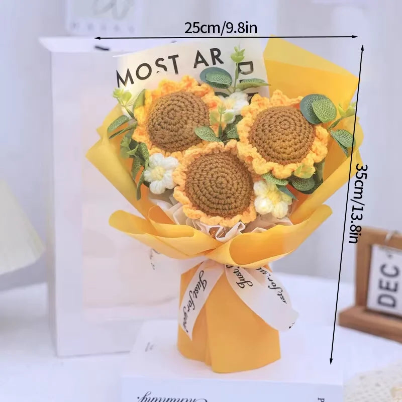bouquet fleurs artificielles tournesols jaune orange blanc décoration mariage cadeau fête enseignants