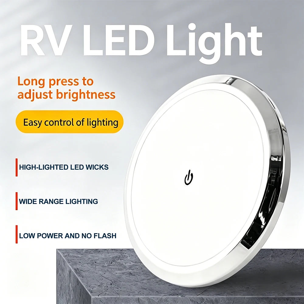 lampe led moderne adhésive éclairage intérieur véhicule blanc 6000k tactile 12v 24v 185mm 150mm