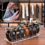 organisateur ceintures acrylique moderne compartiments clips vêtements noir marron beige gris clair