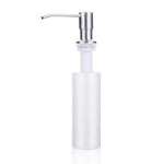 distributeur savon mousse mains plastique blanc moderne salle bain accessoire évier fixations tête pompe