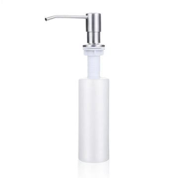 distributeur savon mousse mains plastique blanc moderne salle bain accessoire évier fixations tête pompe