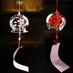 cloches vent japonaises transparentes motifs floraux rubans décoratifs traditionnel kawaii decoration murale interior