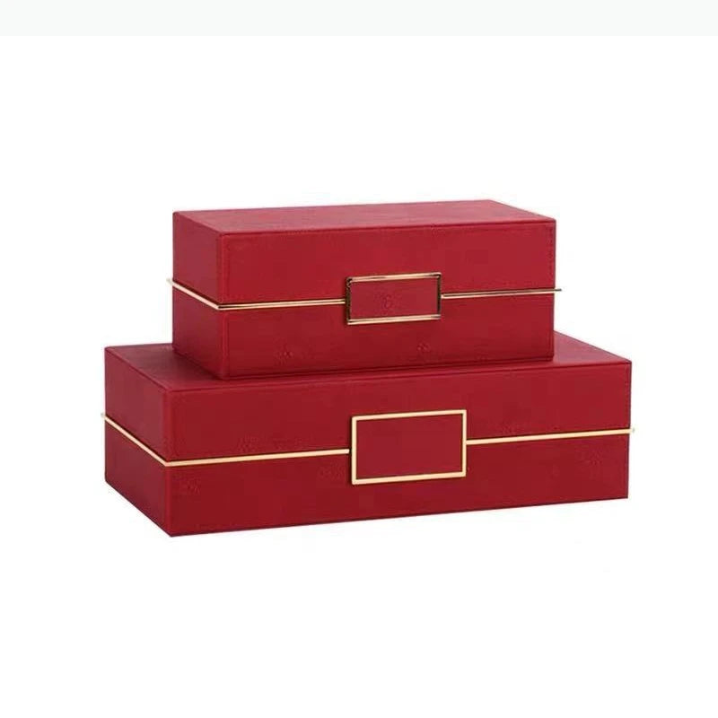 boîtes bijoux cuir gris élégantes fixation dorée rangement coiffeuse opaques