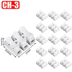 connecteurs blancs adhésifs câbles broches borniers fonctionnels led plat lisses basse tension