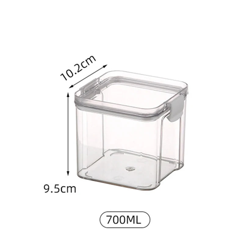 boîtes rangement alimentaires hermétiques plastique qualité alimentaire durable respectueux environnement transparentes couvercle noir clips