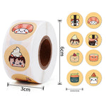 rubans autocollants sushis dessin animé blanc rouge vert noir orange jaune rose beige exprès