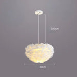 lampe suspendue moderne plumes blanc salon chambre coucher lumière intérieure décoration maison