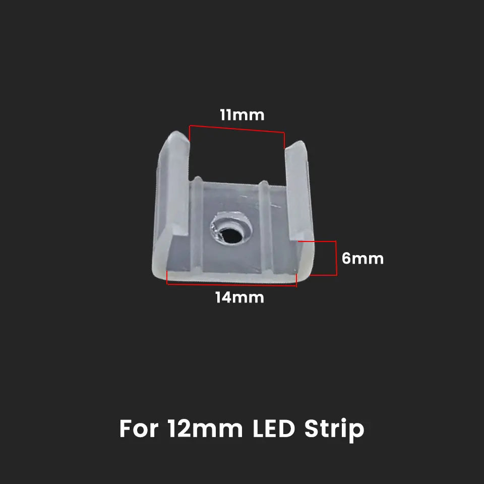 clips fixation ruban led transparent 6mm 8mm 12mm 15mm rohs certifie eyelets pragmatique