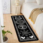 tapis noir blanc motifs géométriques imperméable résistant décoloration lavage machine main salon chambre