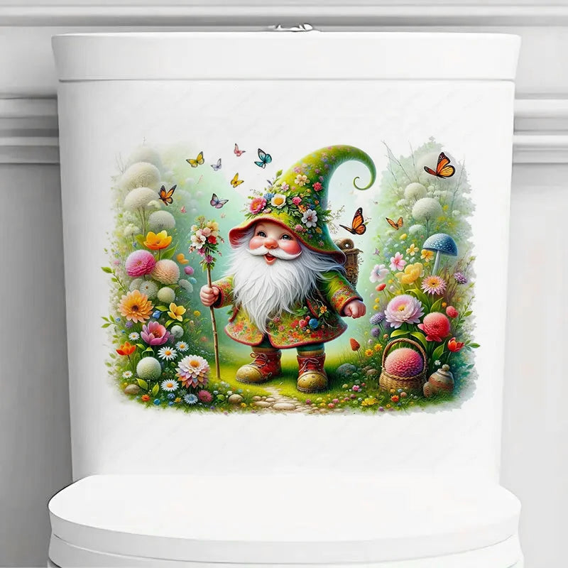autocollants murals lutin fleuri papillons motifs floraux illustration cartoon opaques adhésifs multicolores animaux compagnie