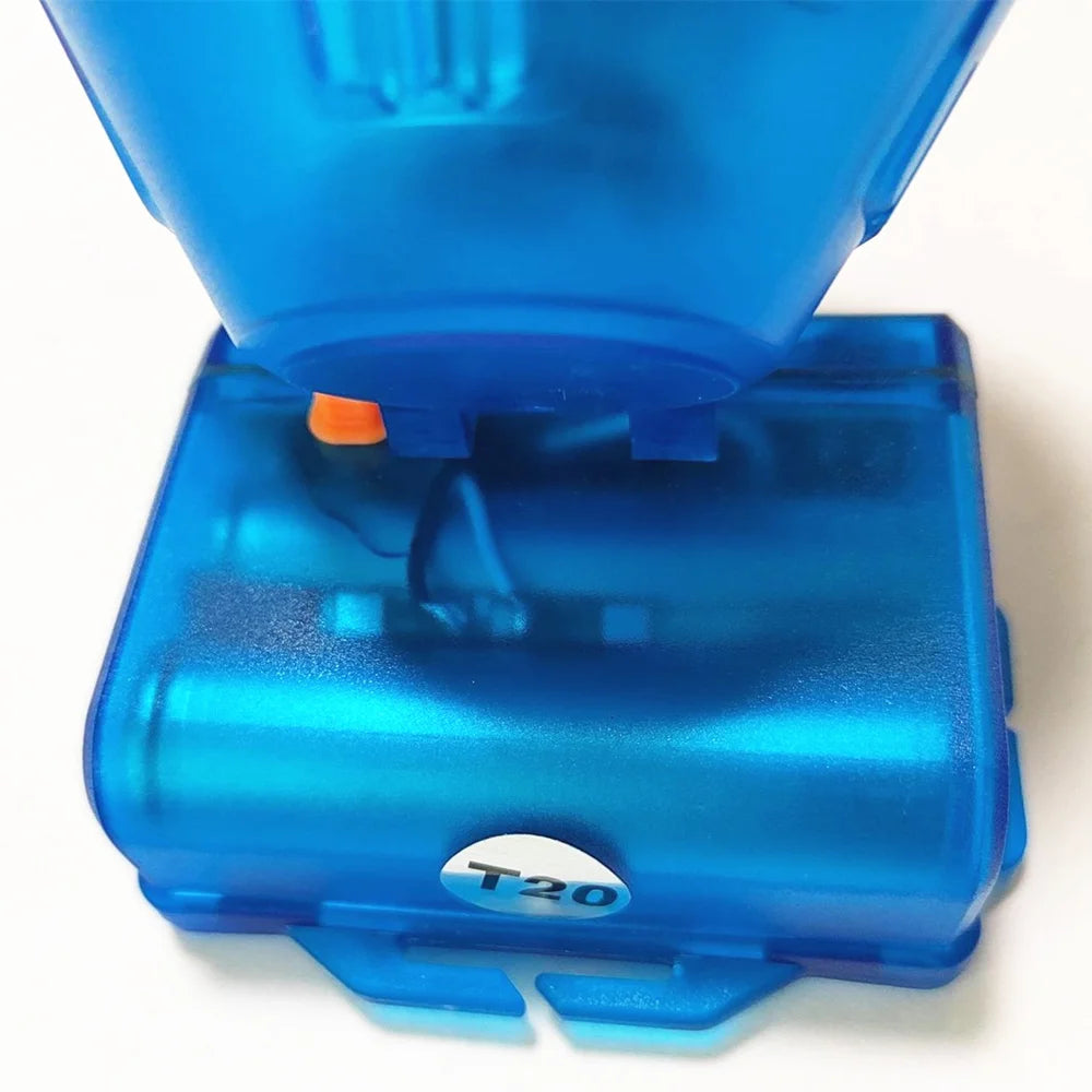 lampe torche bleue orange moderne rechargeable led transparente chargeur usb