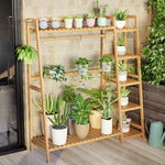 étagère plantes bois naturel moderne vis fixations pots différents 80cm largeur