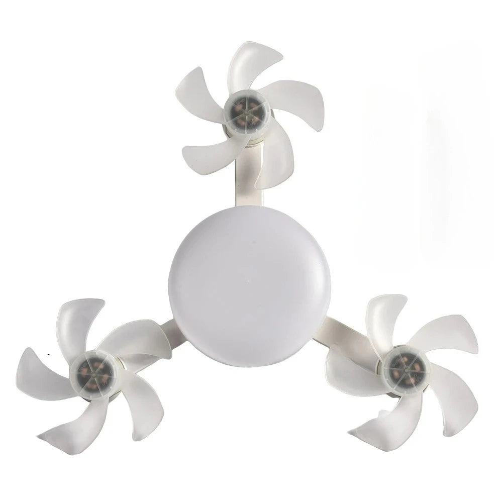 ventilateur moderne blanc led télécommande couleurs lumineux silencieux chambre salon