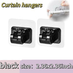 clips rideau adhésifs transparents moderne ajustables tringle douche suspension murale fixe