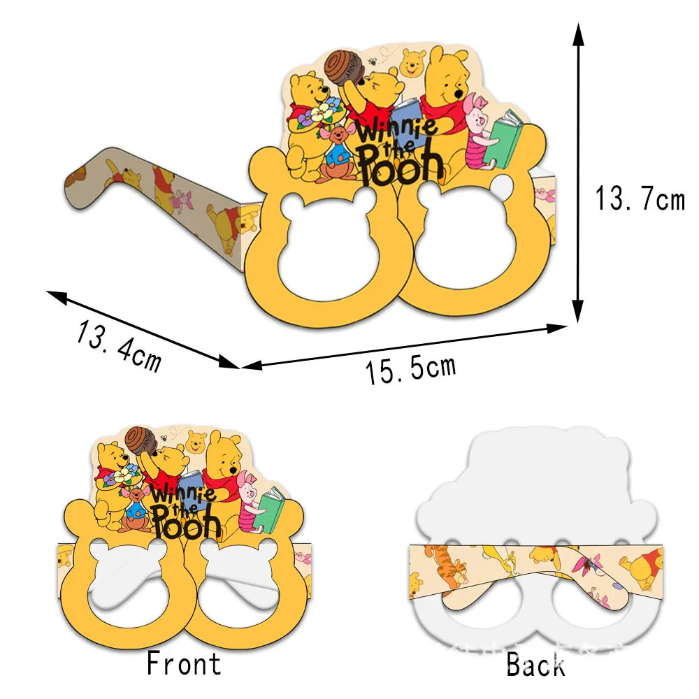 masques fête winnie ourson dessins animés carton opaques couleurs vives enfant anniversaire noel