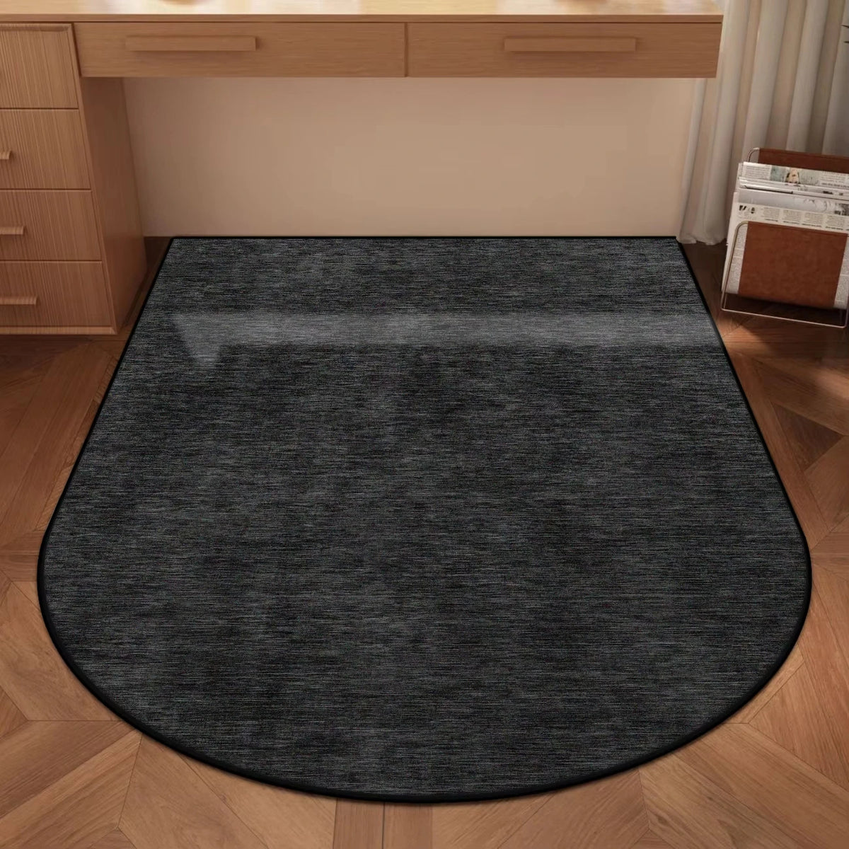 tapis sol antidérapant chaise table vanité intérieur moderne gris