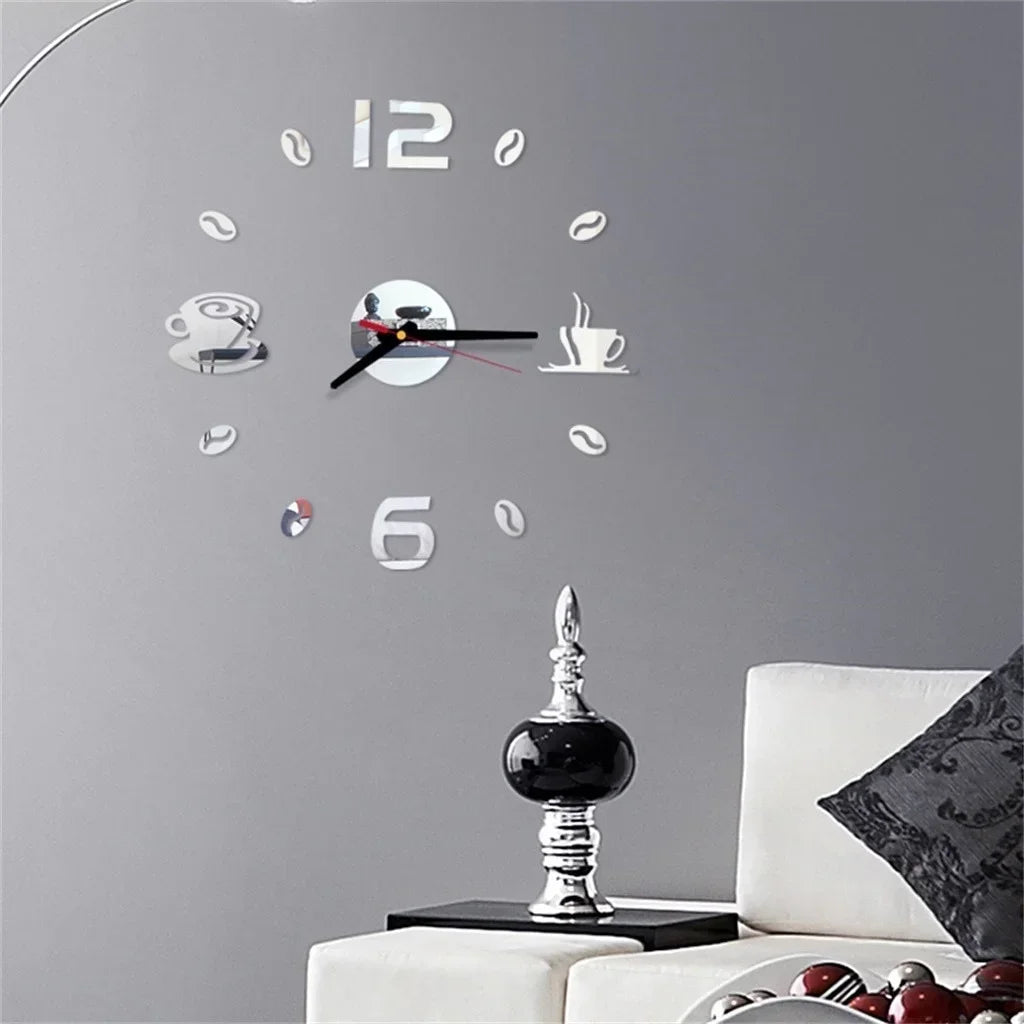horloge murale moderne décoration horloge numérique rouge noir doré argent éléments détachables assemblage facile