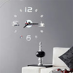 horloge murale moderne décoration horloge numérique rouge noir doré argent éléments détachables assemblage facile