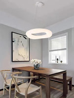 suspension lumineuse blanche moderne acrylique chaînes suspendues salon chambre coucher