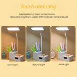 lampe moderne rechargeable led blanc mat protection yeux dimmable usb niveaux