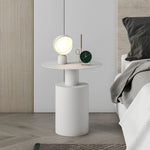 table basse ronde minimaliste moderne blanche noire salon décoration intérieure