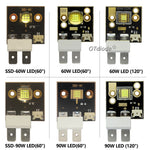 lampe led 60w 90w 7000k 8000k 60deg 90deg 12a 20a clips noir doré blanc
