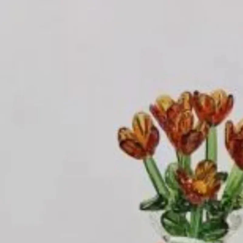 bouquet fleurs artificielles multicolores moderne vase transparent décoration table cadeau