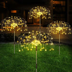 décorations solaires multicolores feu d'artifice clips modernes extérieures led étanches jardinées clips câbles connecteurs