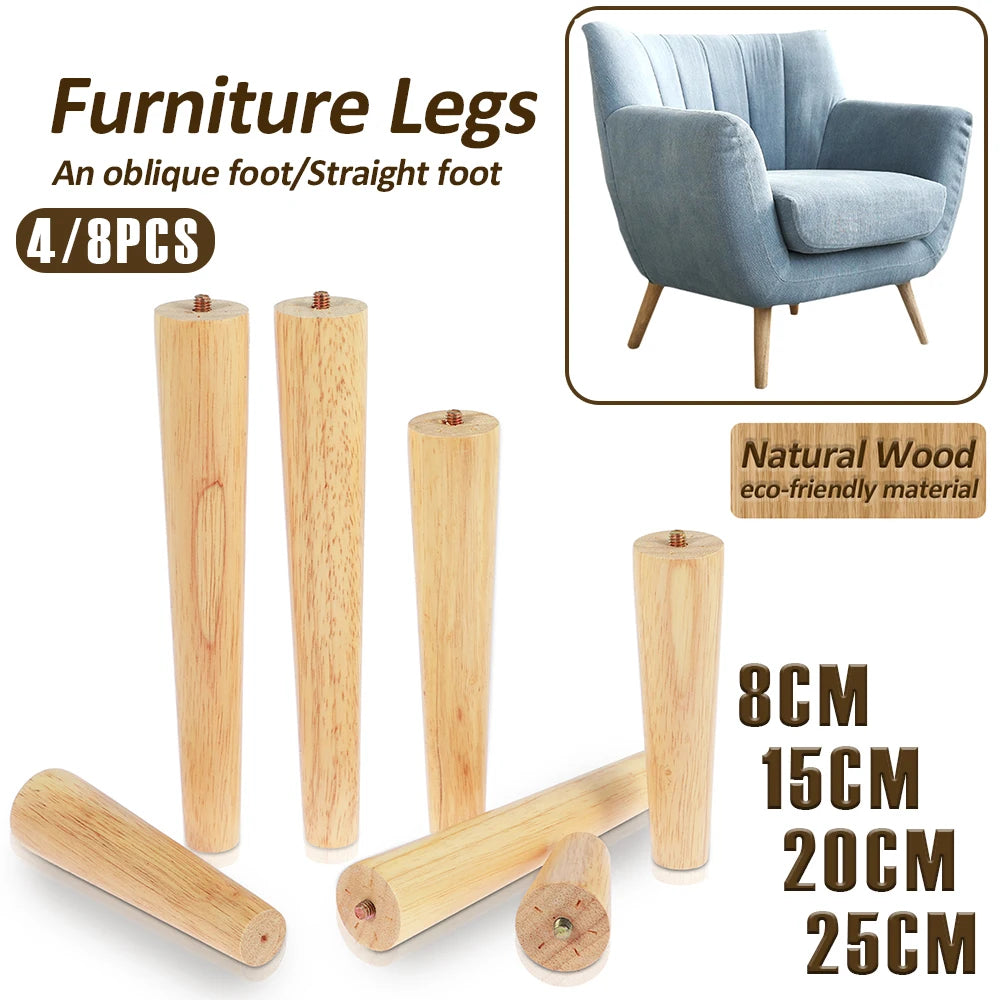 pieds meubles bois massif moderne 8cm 15cm 20cm 25cm vis plaques montage
