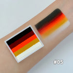 ruban adhésif multicolore rayures horizontales moderne stickers pinceau peinture corporelle uv luminescente halloween festivités