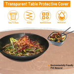 housses table ronde transparentes imperméables pvc 102 160cm maison solides