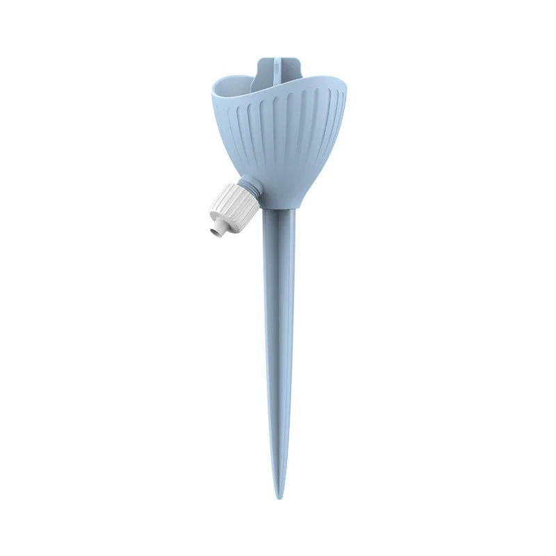 arroseur automatique goutteur lent valve ajustable bouteille universelle moderne bleu clair ridges verticales insertion