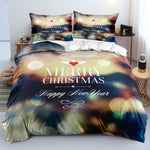 Housse de couette Noël en couleur rouge avec design joyeux