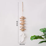décoration murale hippocampe bois flotté coquillage suspension intérieur thème marin plage
