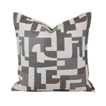 taies d'oreiller deco geometrique blanc gris polyester respectueux environnement contemporain opacité adhésif maison 35x50cm
