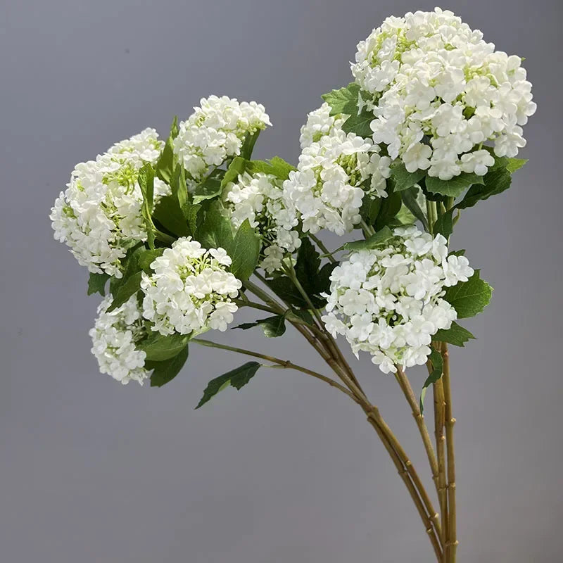 décoration intérieure hortensia artificielle soie blanc vert bleu naturelle fixations mariage anniversaire