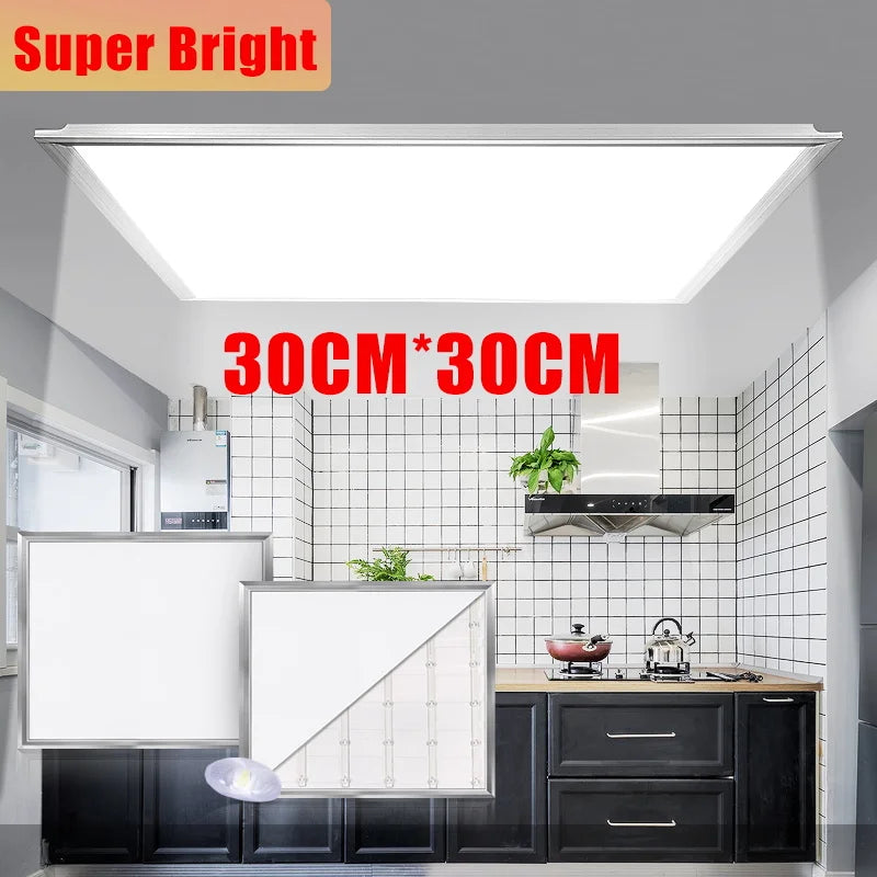 plaque led moderne 30cm 30cm blanc haute luminosité écoénergie aluminium minimaliste