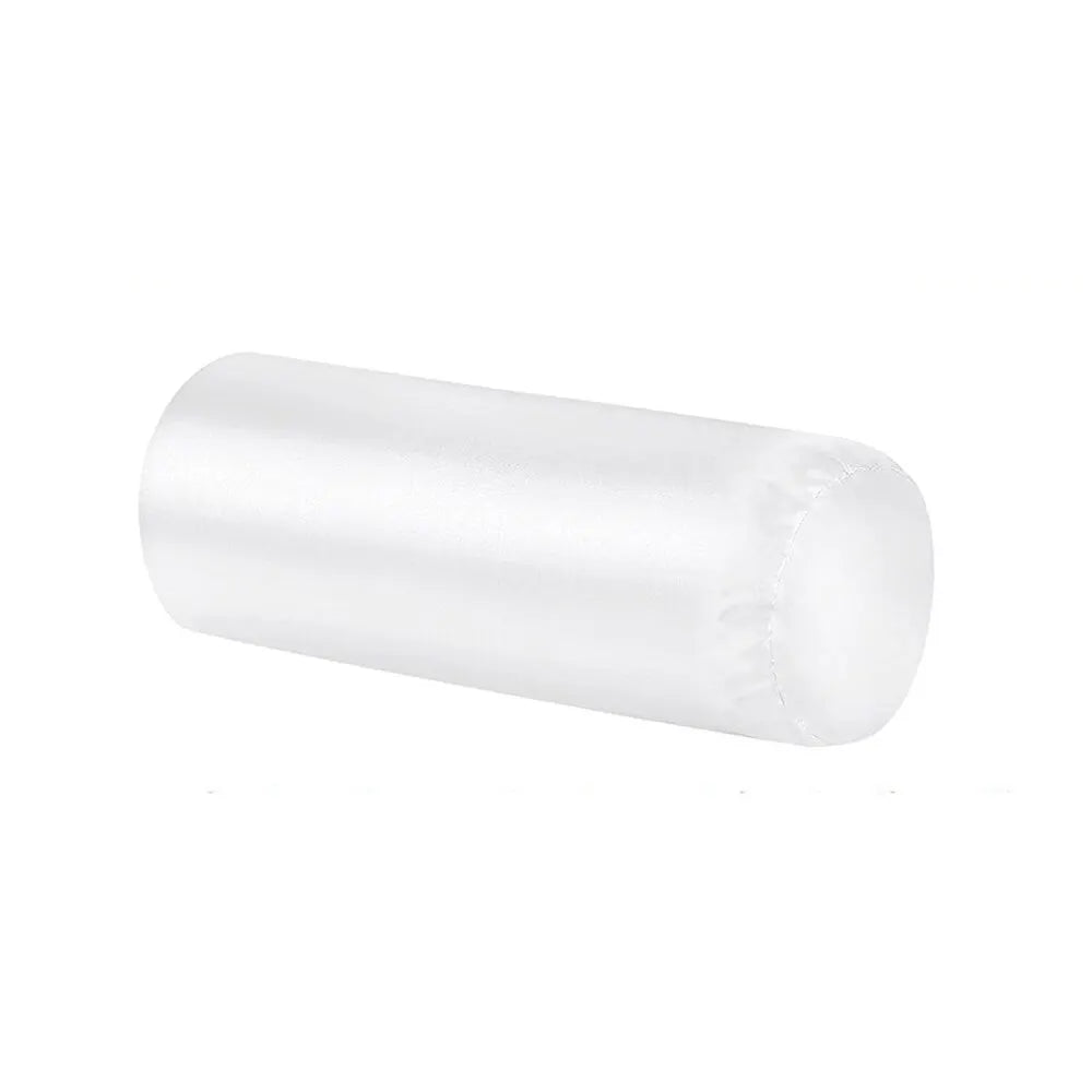 coussin voyage literie cou blanc satiné antistatique minimaliste moderne 40cm 15cm