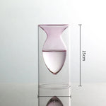 vases décoratifs modernes verre transparent couleur rose violet vert jaune bleu formes organiques arrondies