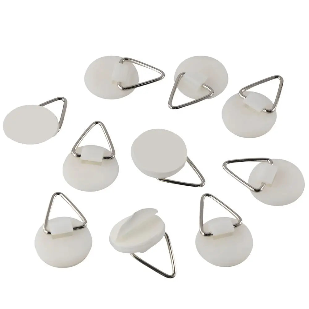 clips fixation blancs modernes triangles adhésifs invisibles 10pcs 3cmx3cm travail bois rond triangulaire