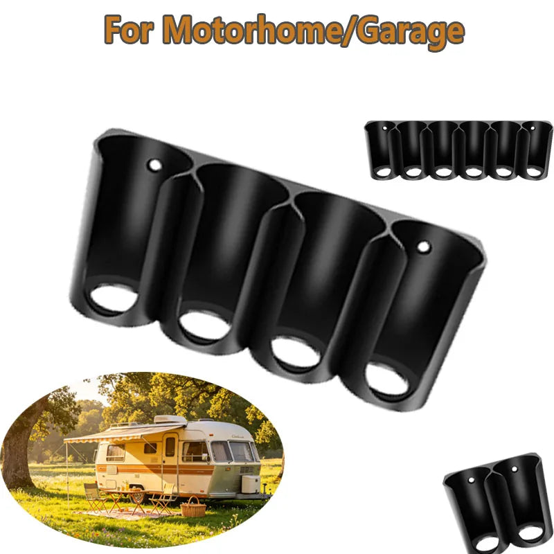 porte gobelets moderne noir lisse organisation murale garage rangement silicorne